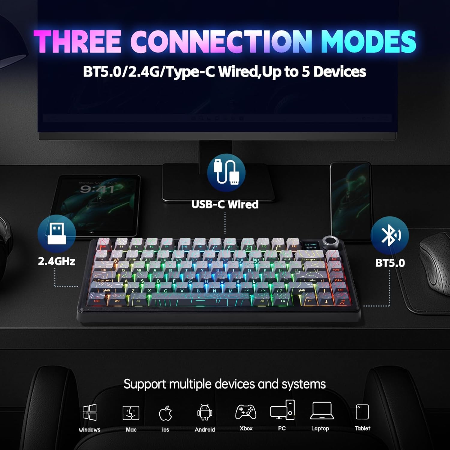 AULA F75/F75 MAX Wireless Mech - đánh giá và giá Gaming Keyboard Hot Swappable