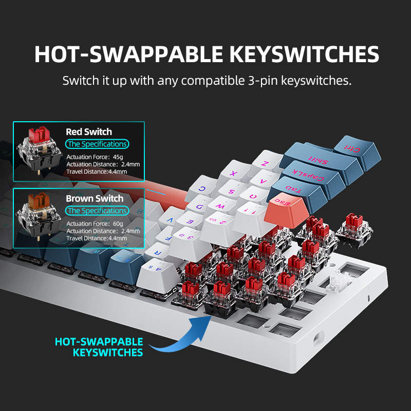 K500-B61 Machenike Mini Mechan - đánh giá và giá Keyboard Gaming Blue Switch
