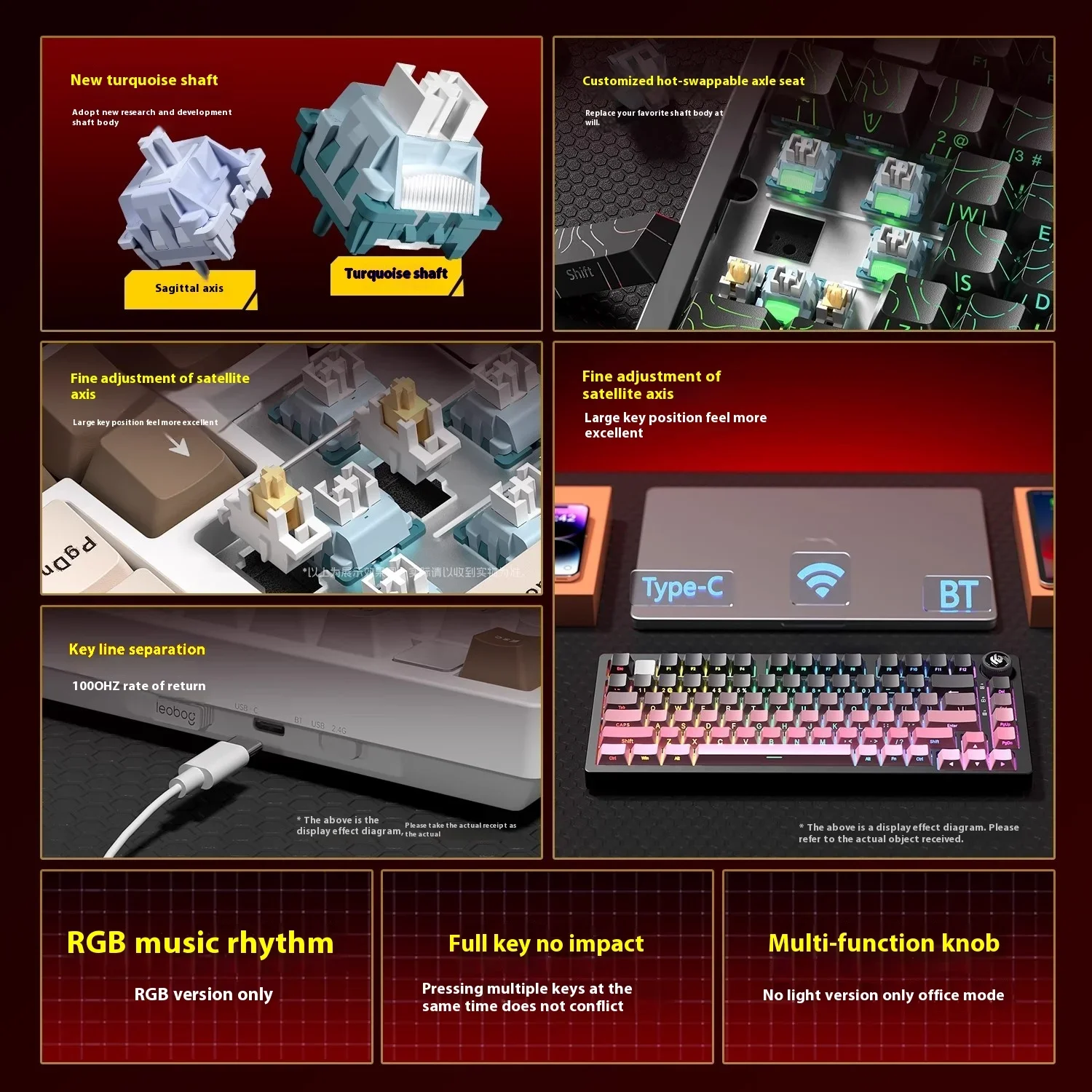 Bộ bàn phím cơ LEOBOG Hi75C 3  - đánh giá và giá Gaming Keyboard Hot Swappable