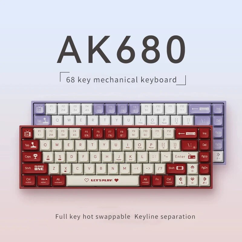 AJAZZ AK680 Mechanical Keyboar - đánh giá và giá Gaming Keyboard Hot Swappable
