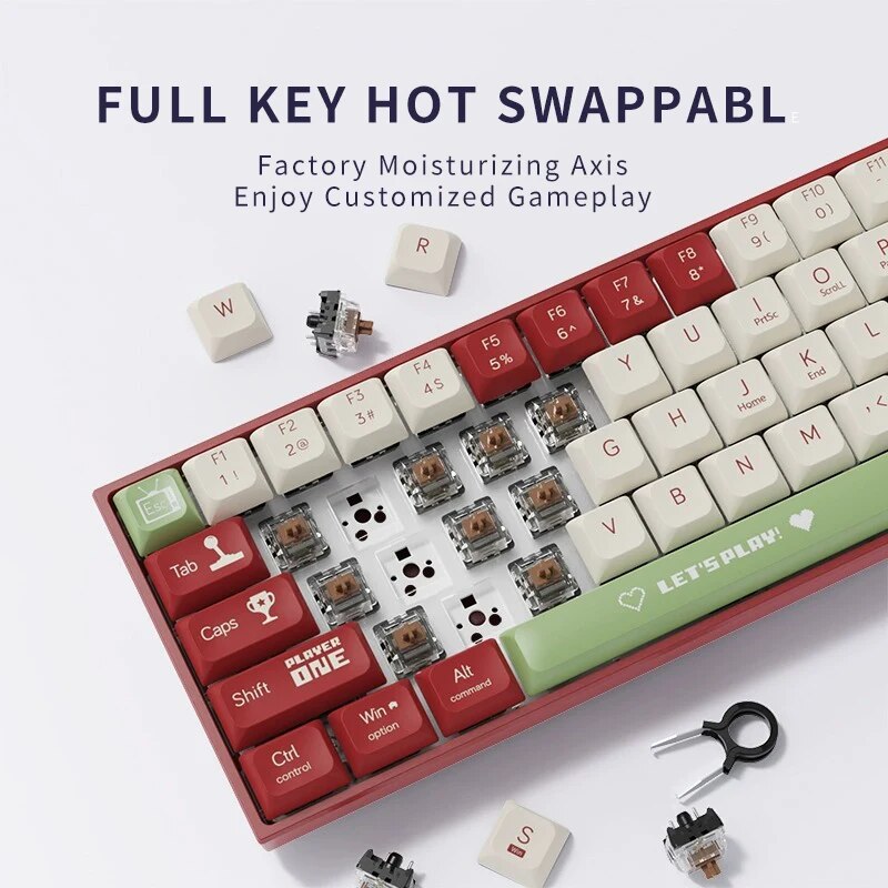 AJAZZ AK680 Mechanical Keyboar - đánh giá và giá Gaming Keyboard Hot Swappable