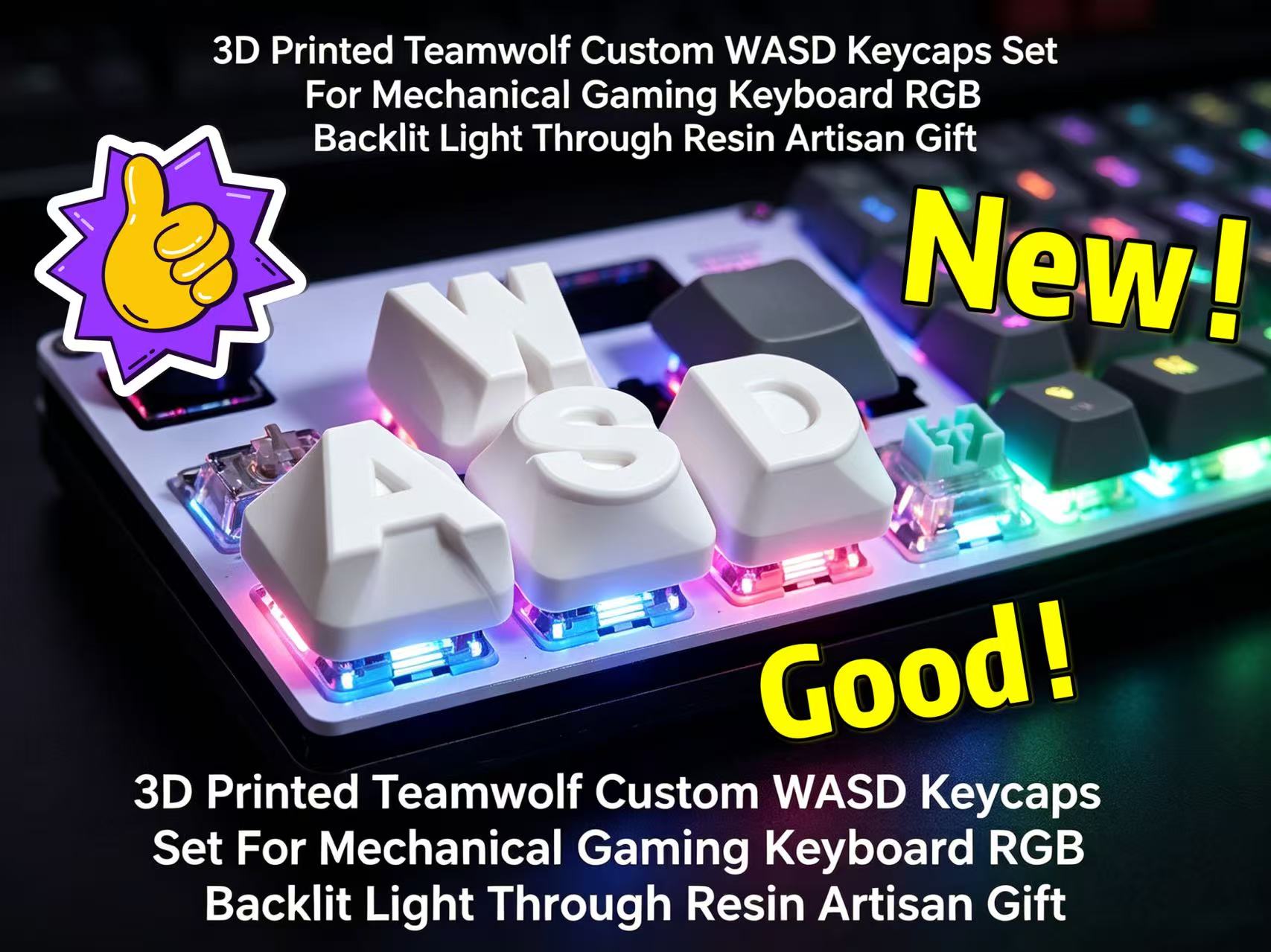 2026 3D Printed Teamwolf Custo - đánh giá và giá Gaming Keyboard 2026